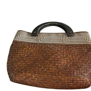 St. John’s Bay straw bag with small defect as depicted in picture